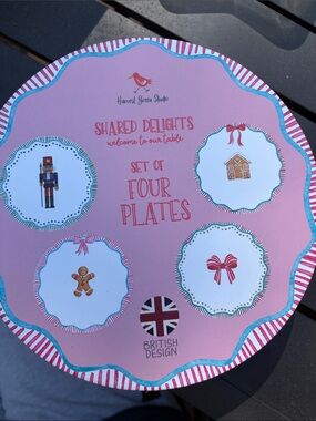 Holiday "Shared Delights" Set of Four Appetizer Plates